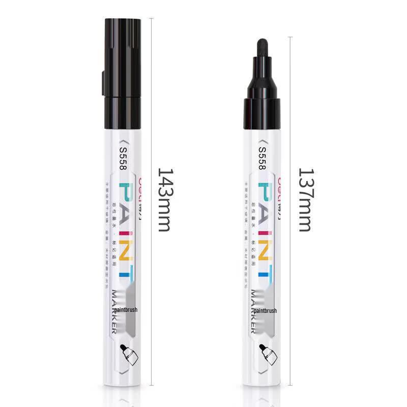 Deli S558 Waterproof Black Paint Marker (12-Pack)