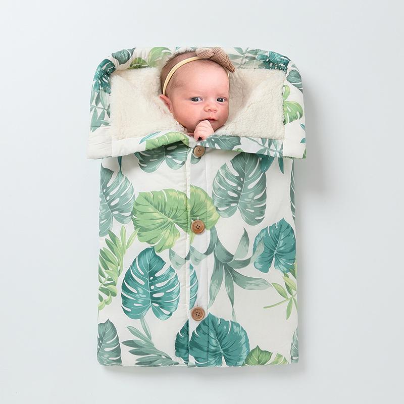 Newborn Baby Wrap Blankets Thicken Baby Sleeping Bag Soft Envelope For Newborn Sleepsack Fleece