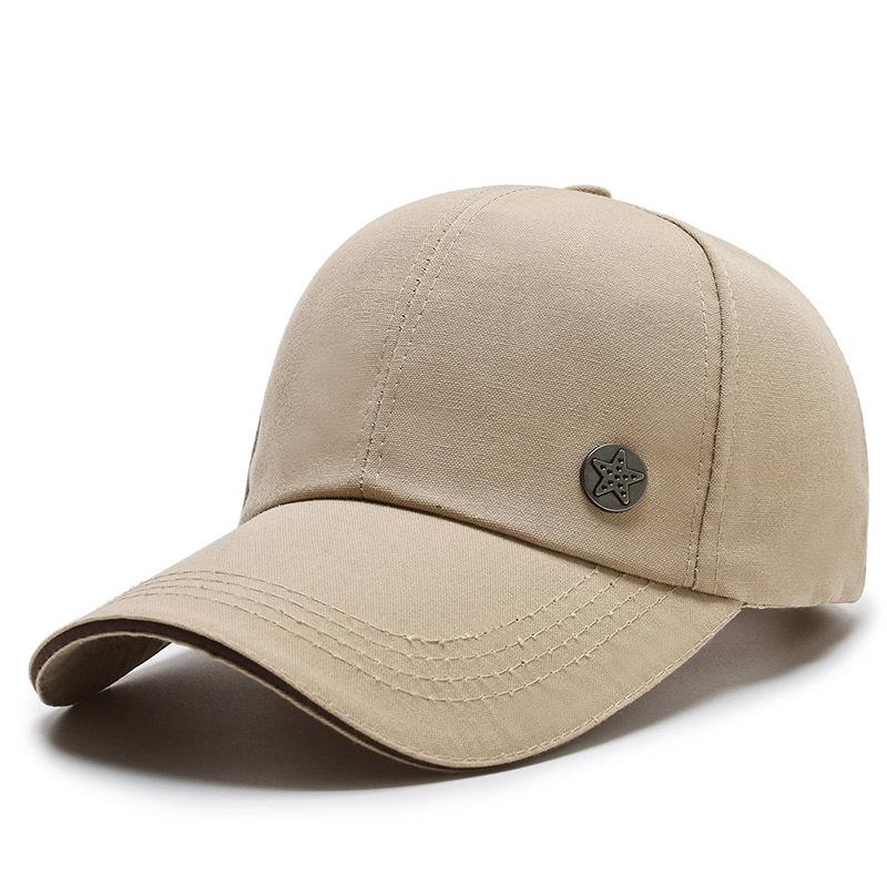 New baseball cap men's cap sun protection sun hat versatile casual hat versatile canvas solid color hat