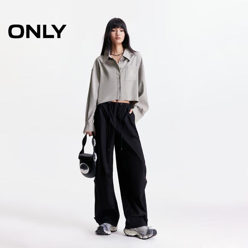 Only Women's Summer Cool Dropped Shoulder Long Sleeve Short Shirt