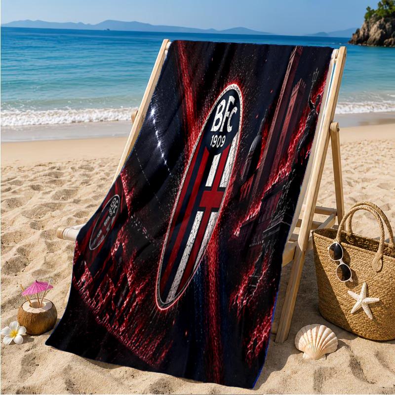 Bologna Crest Design Beach Towel Microfiber Beach Towel, Lightweight and Quick-Dry, for Summer Travel, Swimming Pool Fan Birthday Gift