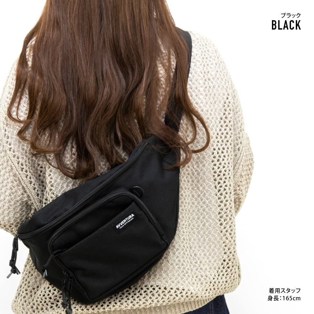 Waist Waist Hip For Women and Going Black [Aventura] Bag, Pouch, Bag, Large, Men, Travel, Commuting, School, Out, Festivals, Adults, Students,