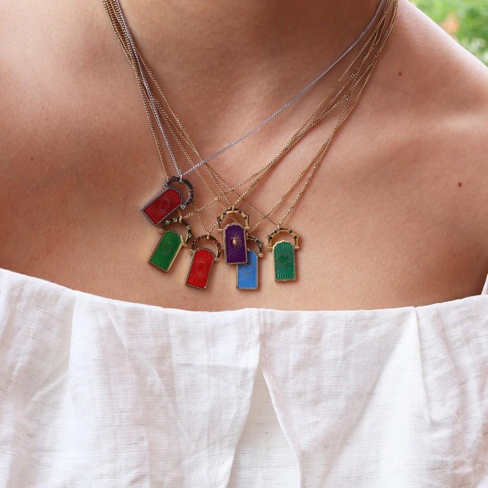 Gold-plated Women's Collarbone Chain Fashionable Y2K Neck Jewelry Card Pendant Necklace  Wedding