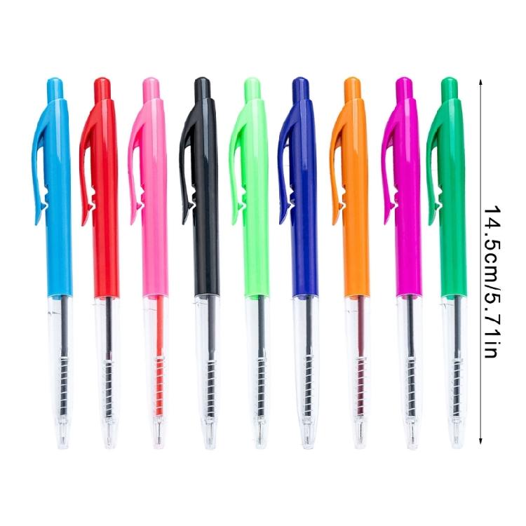 Retractable Ballpoint Pen 1.0mm Smooth Writing Tool Plastic Signing Pen For Sketching Notetaking Tasks