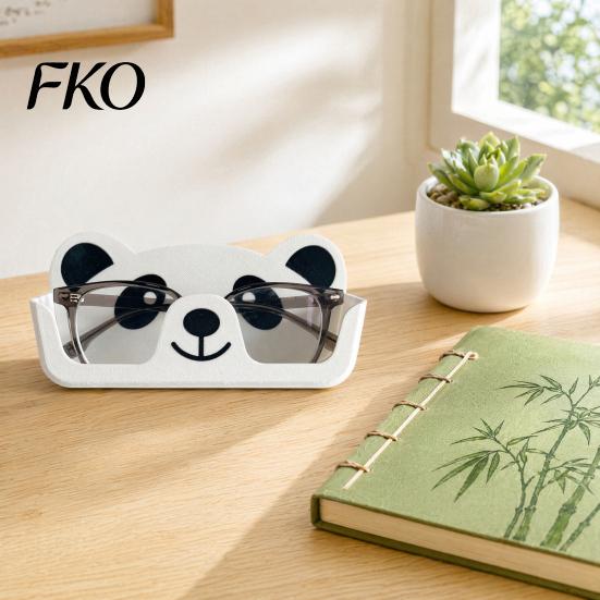 Brillen-Aufbewahrungsbox 3D-gedruckter Panda-Halter, Niedlicher Cartoon-Brillenständer für Schreibtisch-Form-Organizer Nachttisch, Rutschfester Kratzfester Sonnenbrillen-Organizer,