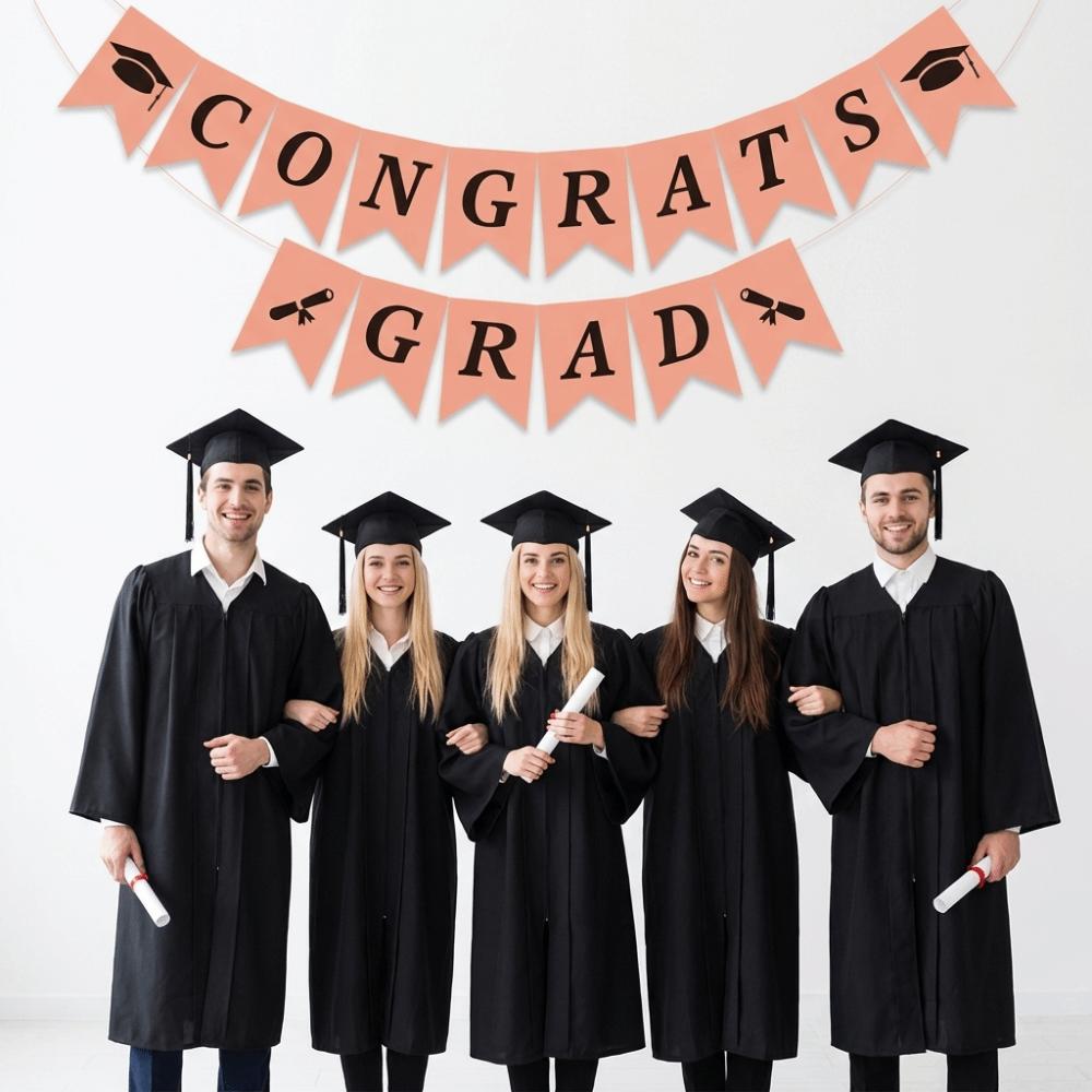 Reusable Graduation Party Banner Celebration Paper Pull Flag  Party Supplies