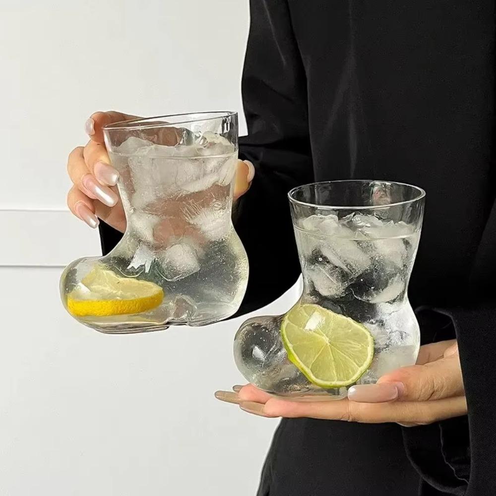 380ml Shoes Mugs Transparent Cocktail Cup Personalized Wine Glasses  Gift
