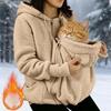 Moletom com Bolso para Animal de Estimação Feminino com Bolsa Frontal para Cães Pequenos e Gatos, Moletom Casual