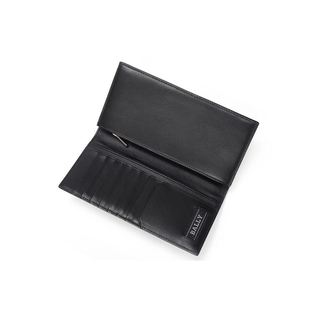 Bally Baliro Classic Blue And White Striped Leather Wallet Men Wallet Black Red 6231961