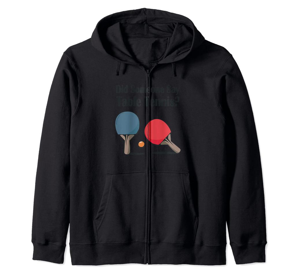 Hobby Sports Table Tennis Racket Ball Sports Zip Hoodie