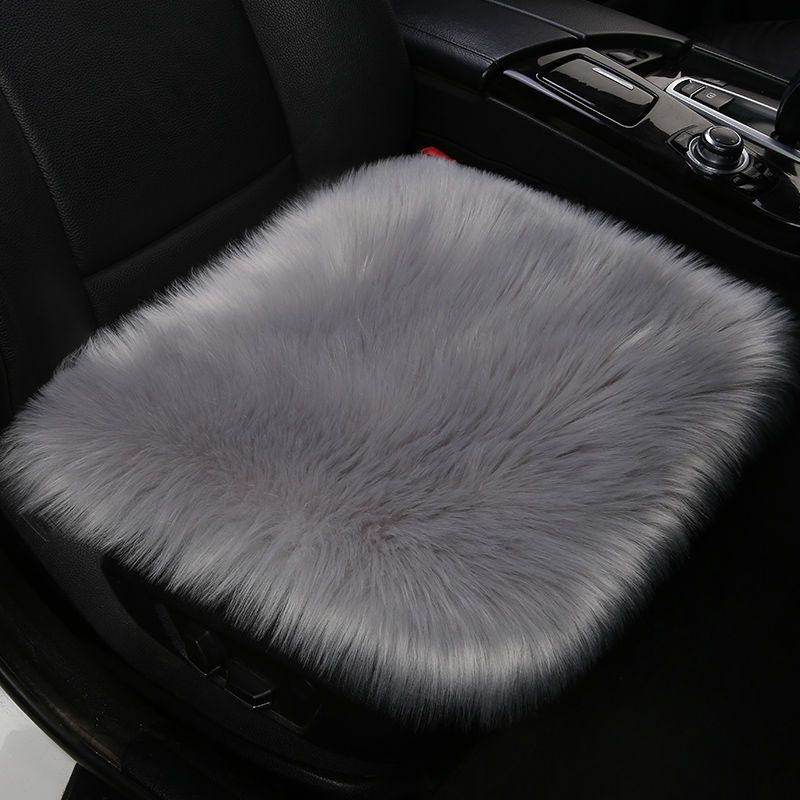 Winter Hairy Car Seat Cushion Warm Pillows Chairs Pads Comfortable Decorative Solid Cushions Sofa Living Room Back Pillow Ins