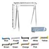 Adjustable Angle Folding Clothes Rack Stainless Steel Laundry Drying Rack  Home Use