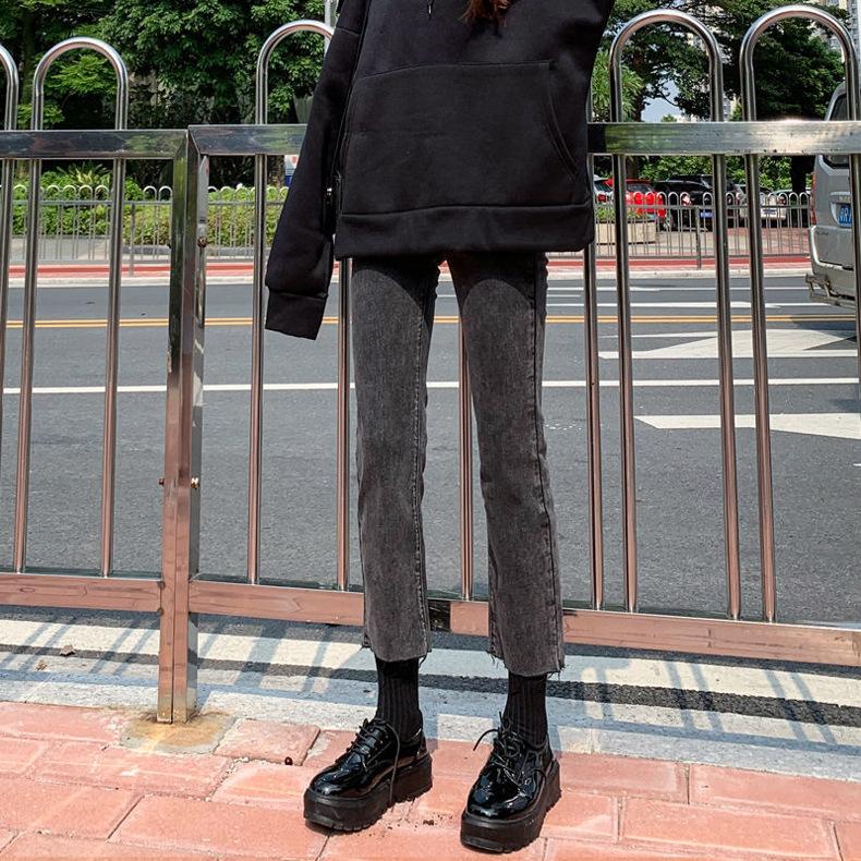 High Stretch Jeans for Women Autumn and Winter Slim Fit High Waist Straight Leg Jeans