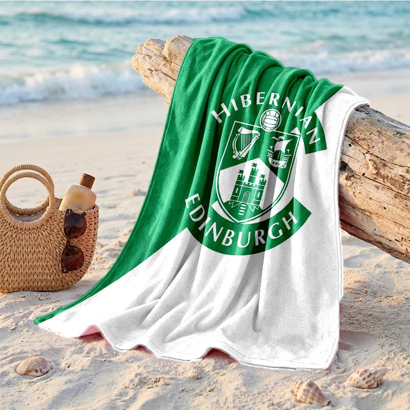 Hibernian FC Print Microfiber Beach Towel Quick Dry Absorbent Large Towel For Beach Swimming Travel