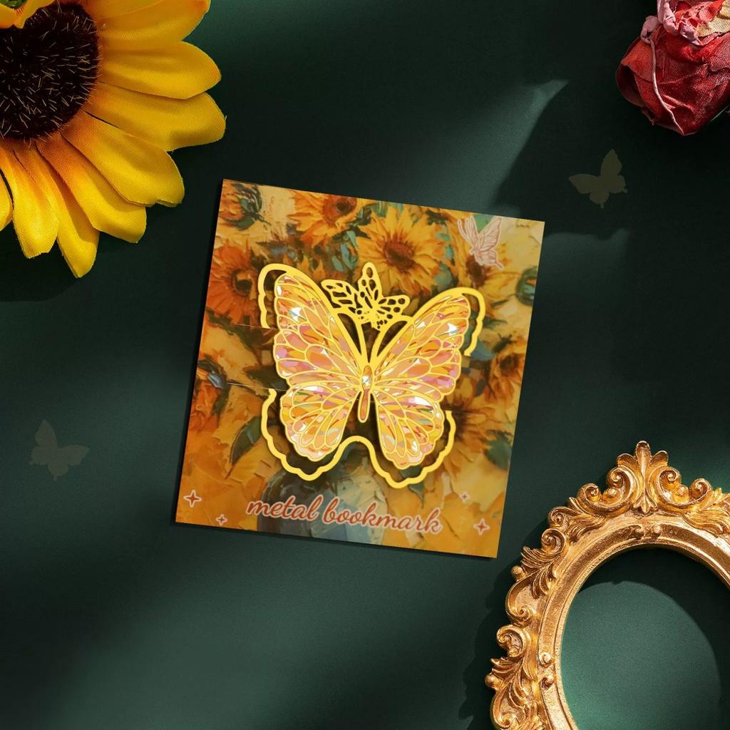 Van Gogh Oil Painting Butterfly Bookmark Book Page Insert Clips Book Maker Artistic Gift for Literature Lovers Writers Teachers