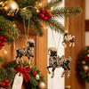 Seasonal Ornaments for Shopping Malls Black Goat Christmas Tree Hanging Ornament 2D Acrylic Festive Lightweight Holidays Pendant Decorative