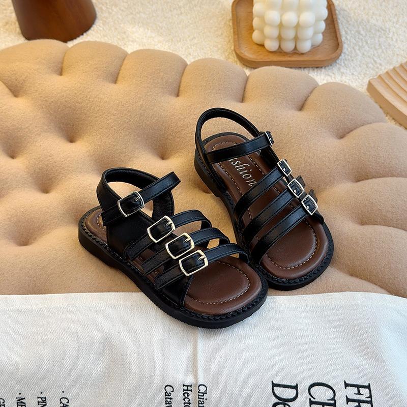 New Summer Kids' Roman Sandals - Korean Style Hollow-Out Princess Sandals for Girls & Soft Sole Beach Sandals for Boys