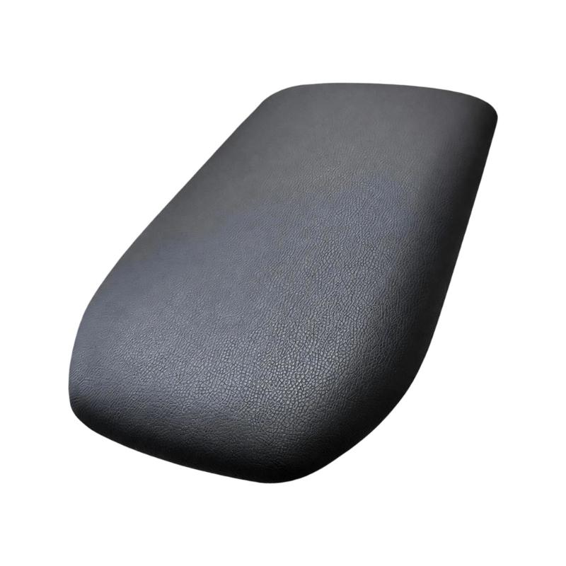 Padded Armrest Lid Cover for Front Center Console OE‑Reference 58204‑02010, Black Textured Seam Finish, Direct Replace Trim for 2019-2024