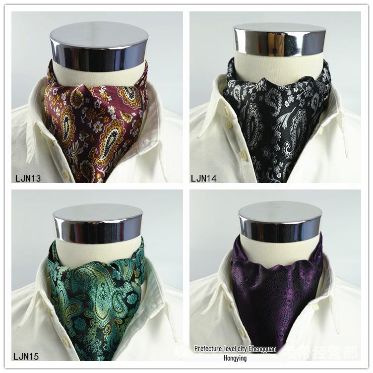 Herren Seide Gestreift Gepunktet Doppelseitiger Mode Schal