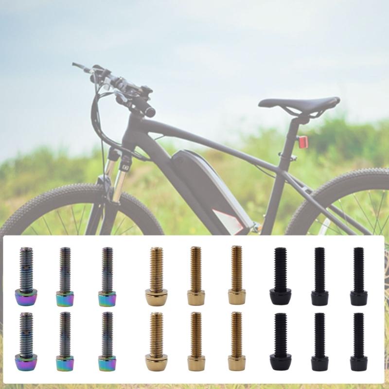 Skrutky na riadidlá bicykla Farebná oceľ M5/6x20MM MTB bicykel Riadidlá Predstavec Podložky Skrutky V Skrutky