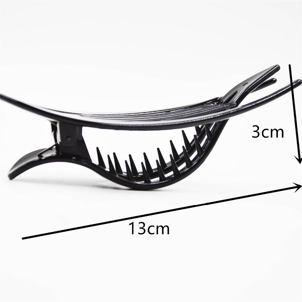 Side Slide Alligator Hair Claw 1 Piece Large Size Hair Claws Coffee and Black Hair Clip 13cm Hair Accessories for Hair RollUp