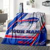 Name Custom Buffalo Bills Logo Print Flannel Blanket High Quality Warm Comfortable Cover for All Seasons Perfect for Gifts Home Decor