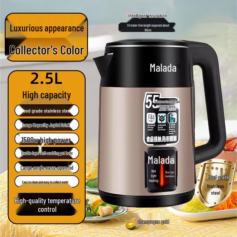 Wanlida Smart Electric Kettle - Keep Warm, Durable, Auto Power-Off, Large Capacity, Temperature Controlled Boiler.