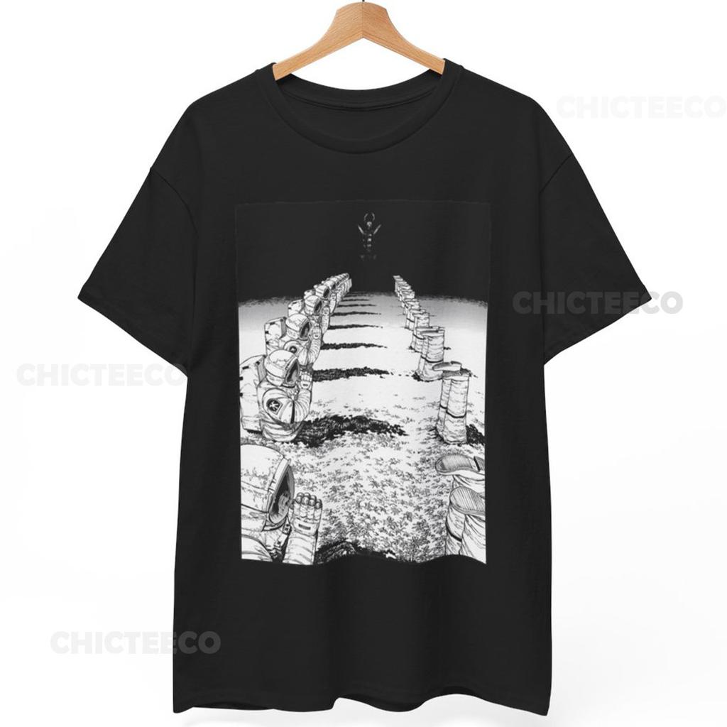T-Shirt Astronauti che pregano Manga Oscuro Anime Gotico Spettrale Unisex
