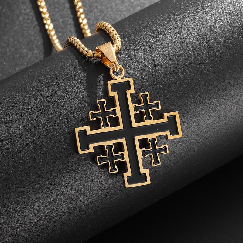 Accessoires Religiöser Schmuck Herren Kreuz Anhänger Halskette
