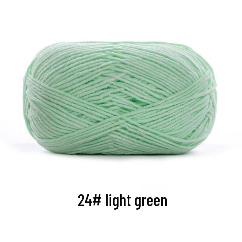 Suhe Meng Xiaoxiao 4-Ply Combed Cotton Milk Yarn for DIY Knitting: Blanket, Hat, Scarf Projects
