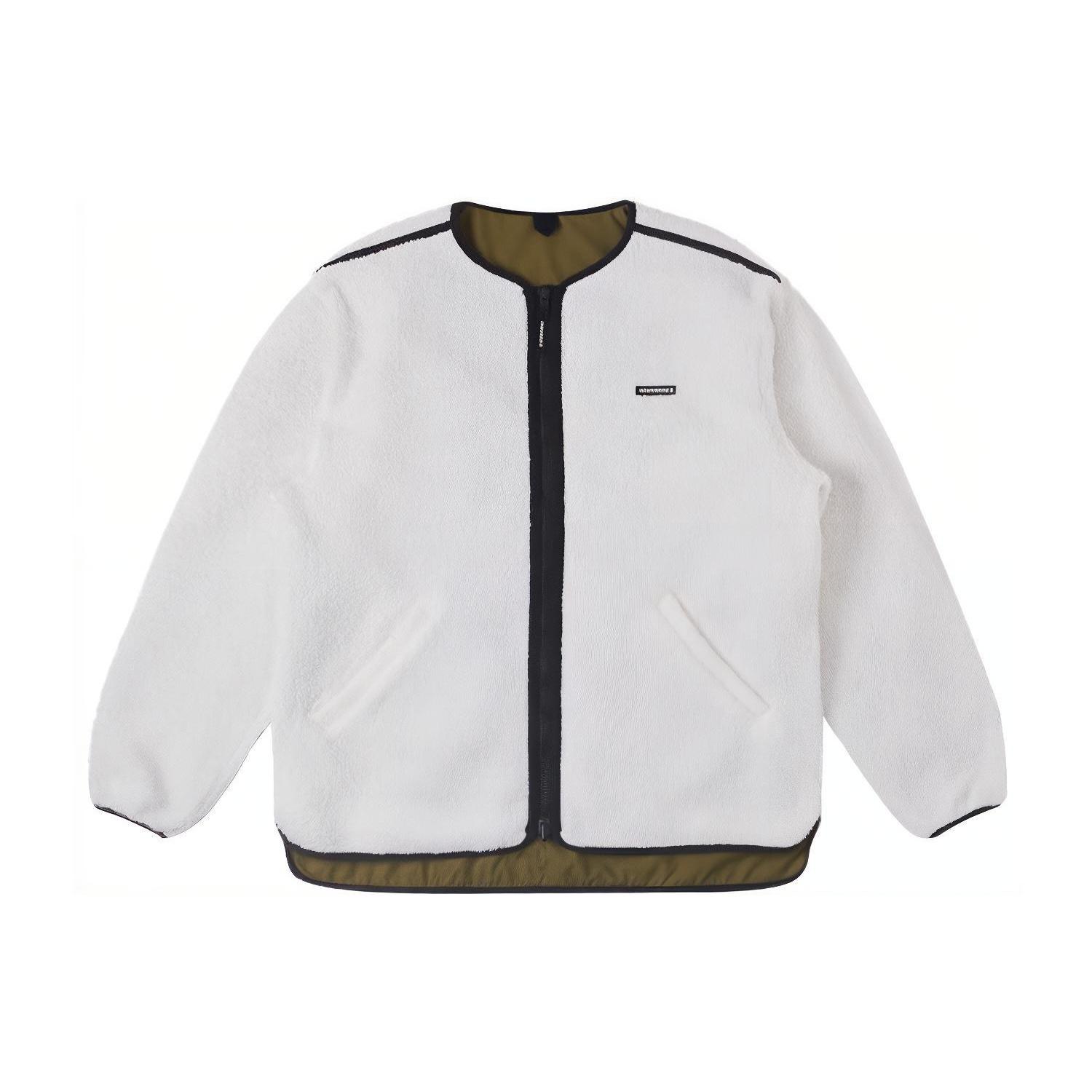Converse Sherpa Transitional Jacket Asia Sizing White Black Men s 10025263-A02 XL