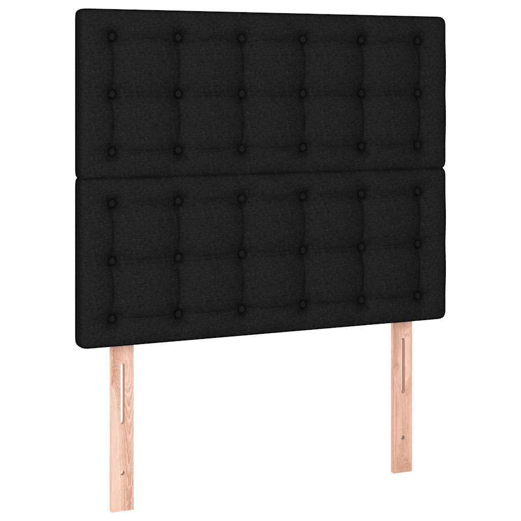 Box Spring Bed with Mattress Black 100 x 200 cm Fabric