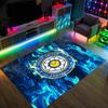 Design Calcio Leeds United Tappeto in Velluto di Cristallo Accogliente Non?Tappeto Stampato Antiscivolo per Camera da Letto Soggiorno Ingresso