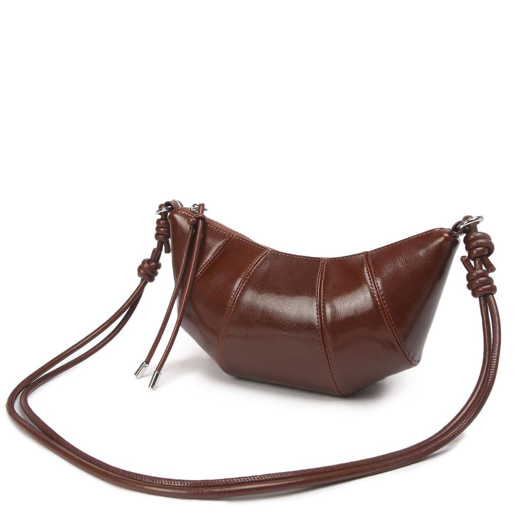 Rindsleder, Damen Schulter-Umhängetasche, Horn Vielseitige Wechsel-Shell Modetasche Handtasche Weiches Leder