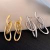 Silver Needle European and American Cold Wind Irregular Winding Earrings Earrings Simple Personalized Earrings Women