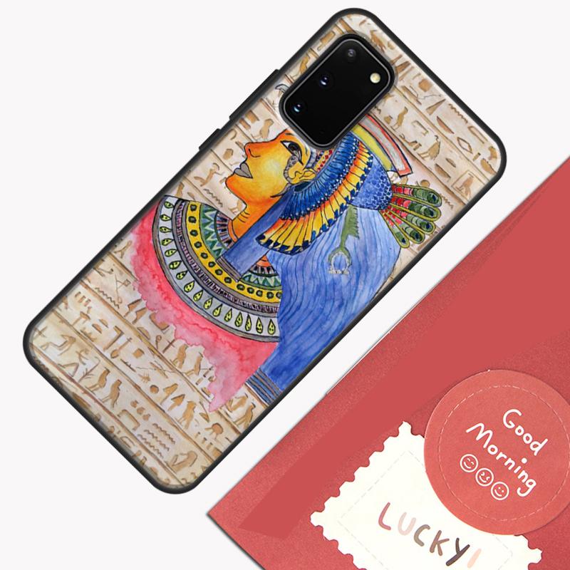 Egyptian Hieroglyphics Symbols Phone Case For Samsung Galaxy S25 S26 Ultra S20 S21 S22 S23 S24 Plus S9 S10 S25 FE Cover Shell