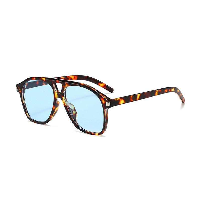 Modern Sunglasses With Leopard Print Frames And Uv400 Protection For Outdoor Activities