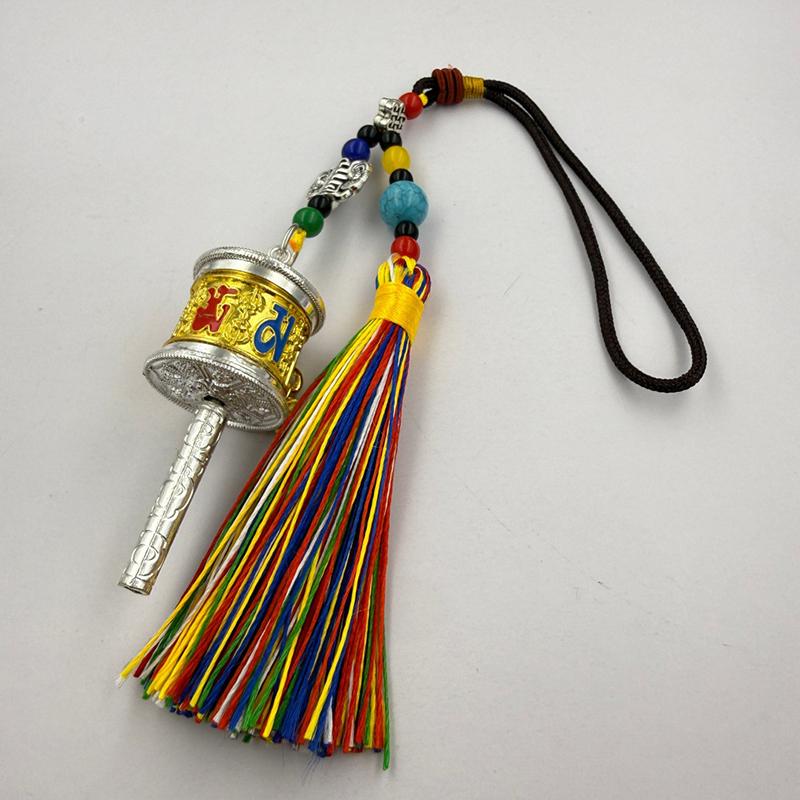 Ethnic Style Colorful Tassel Pendant Keychain Boho Handbag Charms Car Hanging Ornament for Girls Accessories