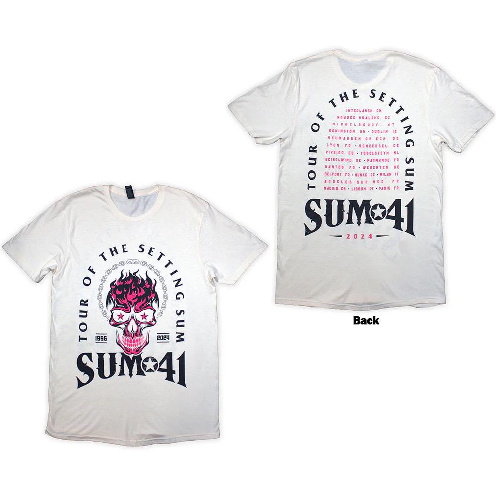 Sum 41 T-Shirt: Tour  24 Pink Skull (Back Print & Ex-Tour) OFFICIAL NEW XXXL