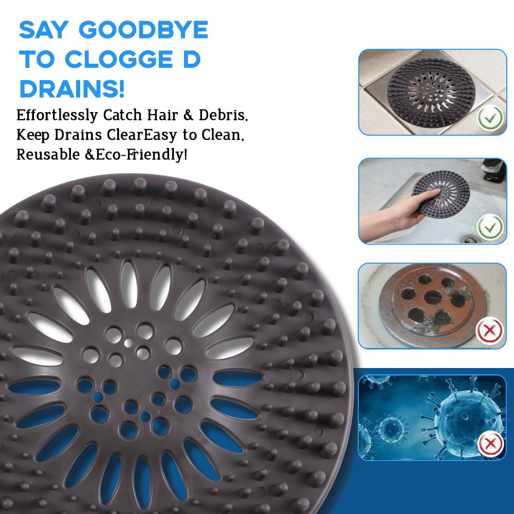 Silicone Drain Strainer Household Shower Floor Filter Sink Strainers Hair Catcher For Kitchen Bathroom Accessories
