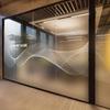 Gradient Frosted Glass Film: Semi-Transparent Office Partition Sticker.