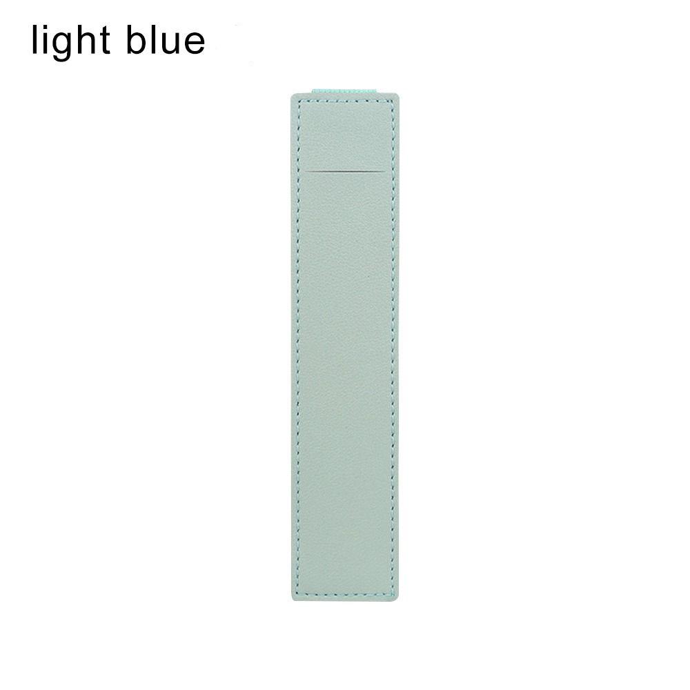 1 Pack Pencil Bag Elastic Buckle Pen Clip PU Leather Pen Holder Portable Lightweight Office Meeting Supplies