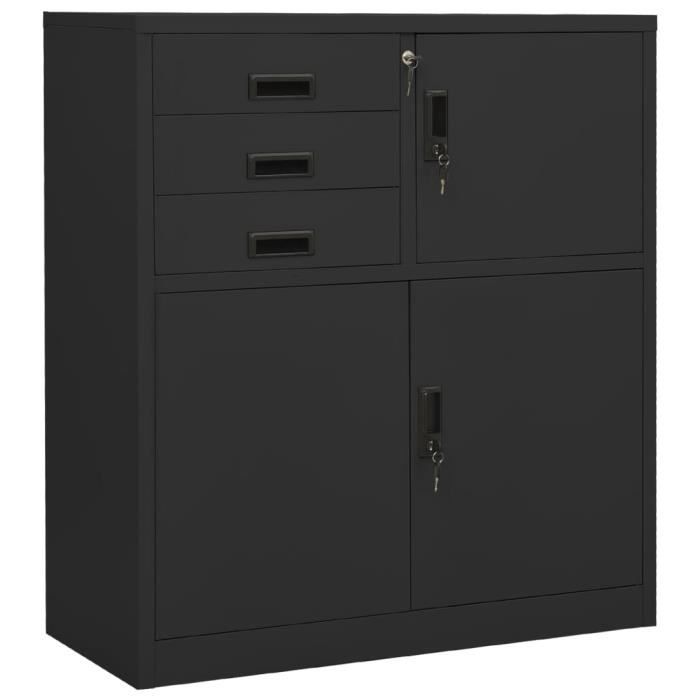 VidaXL Office Cabinet, Anthracite 90x40x102 Cm Steel