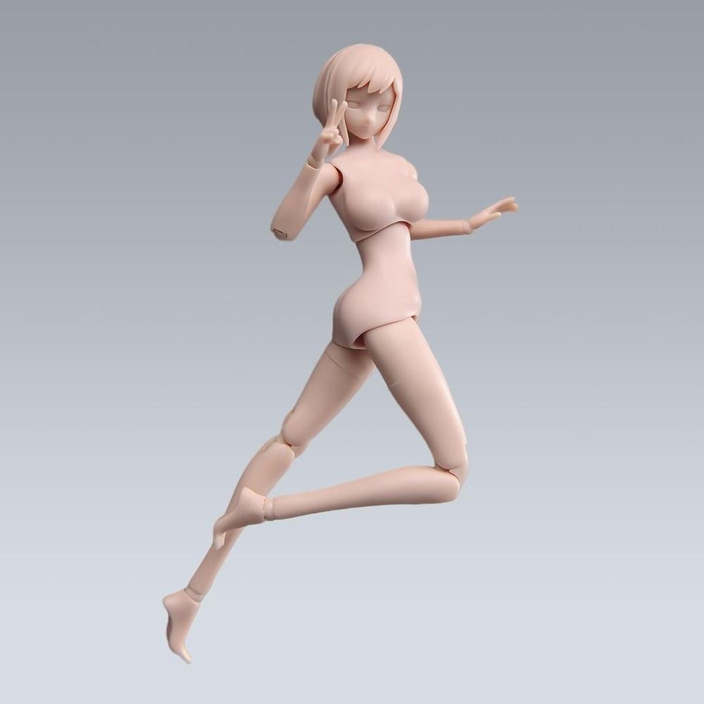ORIELOAN 1/12 Scale Female Action Figure Body 6-Inch Ball-Jointed Doll Model Large Bust Removable Hands and Feet Accessories