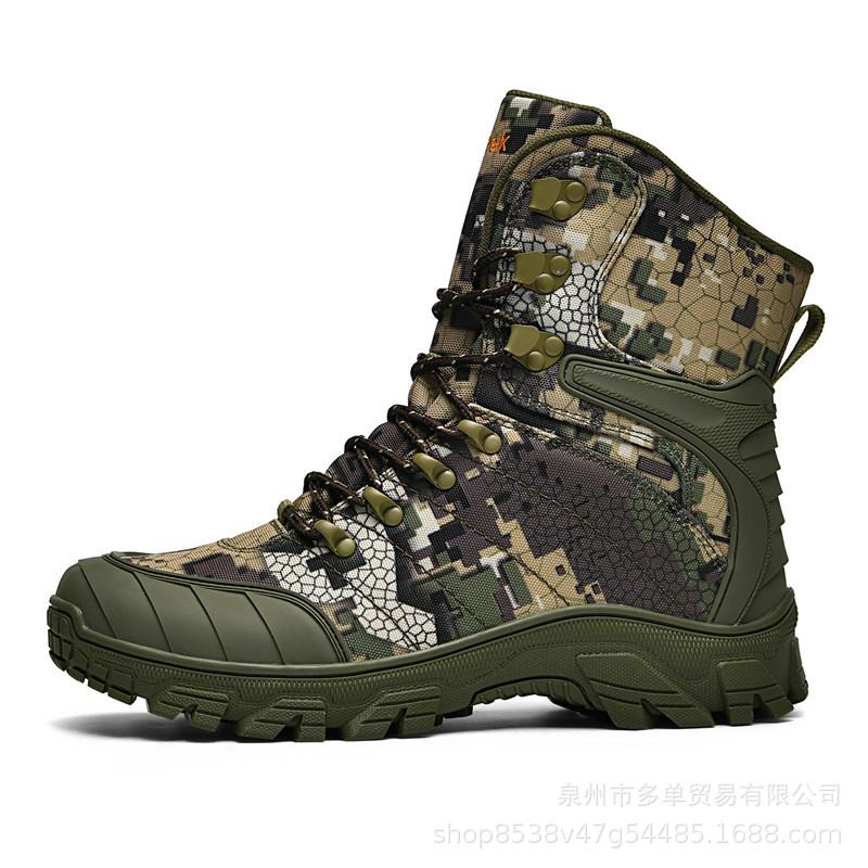 Camouflage Comfortable New Outdoor Hiking High-top Training Boots Non-slip Sand Military Boots Wild Non-slip Combat Boots