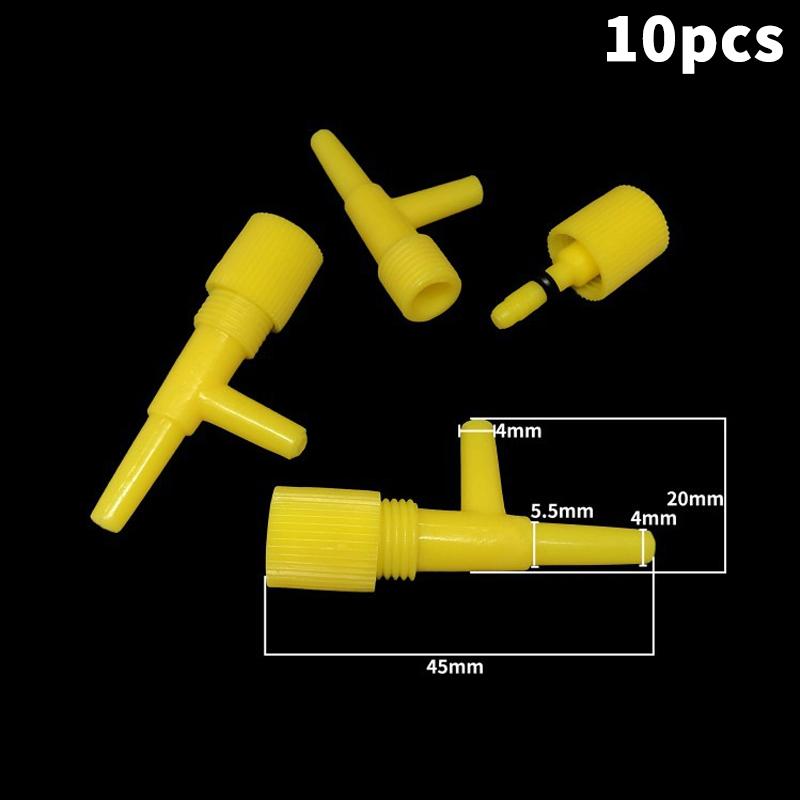 10Pcs 4Mm Aquarium Air Control Valve Tap Aquarium Fish Tank Air Pump Connector Control Valve Air Pipe Tube For Aquarium