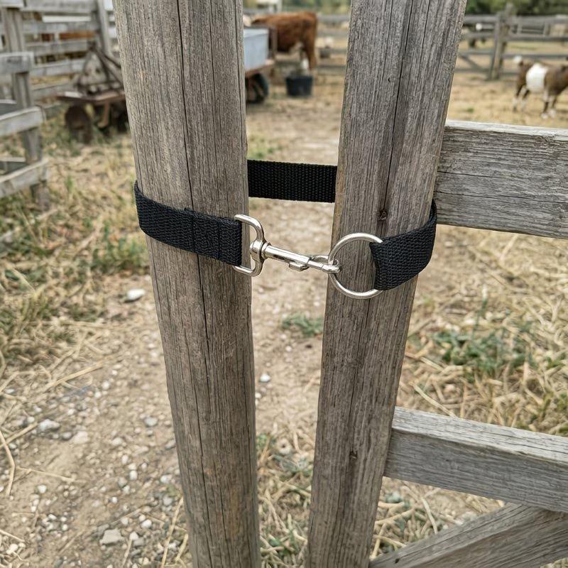 Pasture Gate Latch Simple Rope Buckle Latch with Long Door Latch Single loop Design for Easy Hooking on Farm Fence Gate