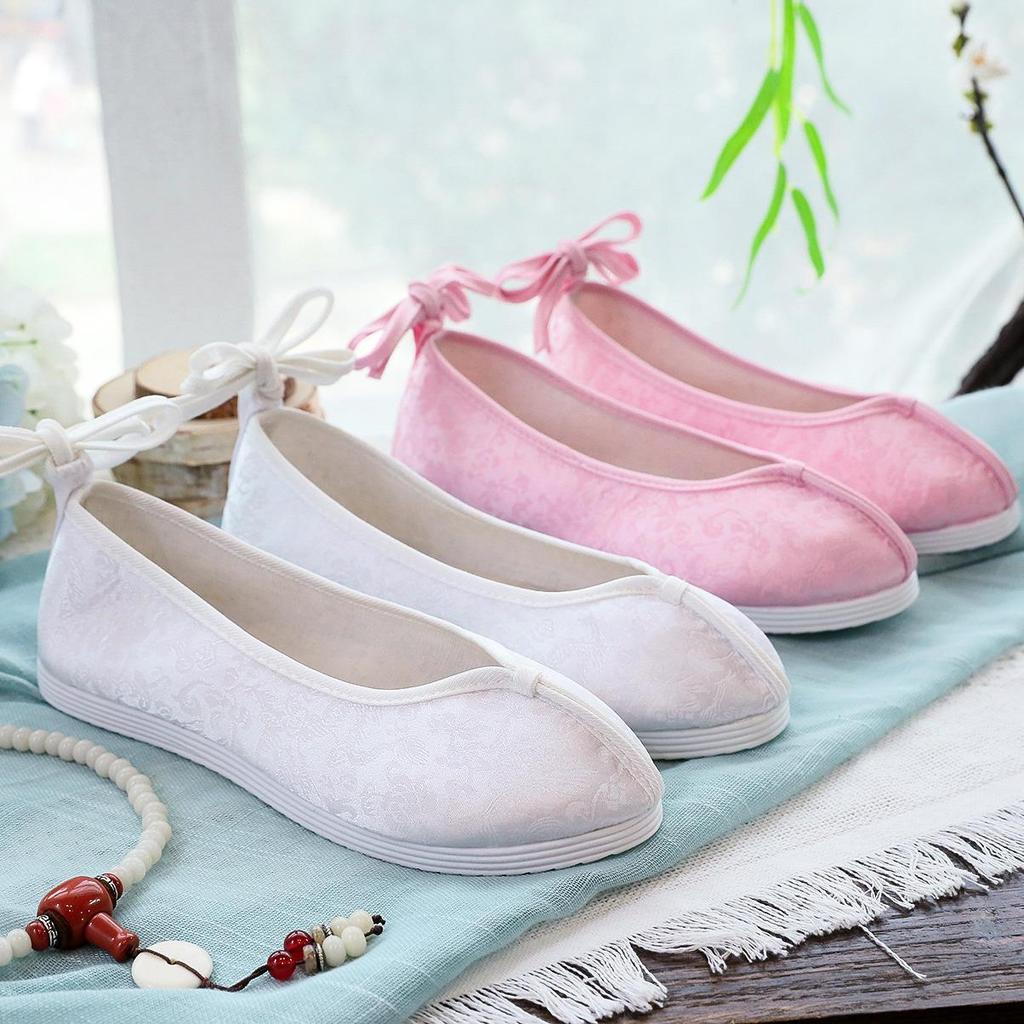 Scarpe Piatte in Broccato Hanfu da Donna Stile Dinastia Ming
