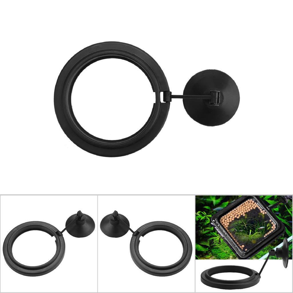 1Pc Fish Feeding Ring Feeder Aquarium Fish Tank Floating Food Circle(Round)