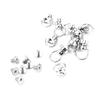 10pcs Brass Rivet Studs Screw Back Round Ring Head Leathercraft Parts